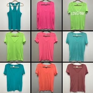 Lot of 9 Victoria’s Secret Pink Tops